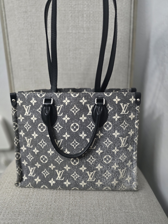 Louis Vuitton Handbags - AUTHENTIC Louis Vuitton Monogram Jacquard Denim OnTheGo MM